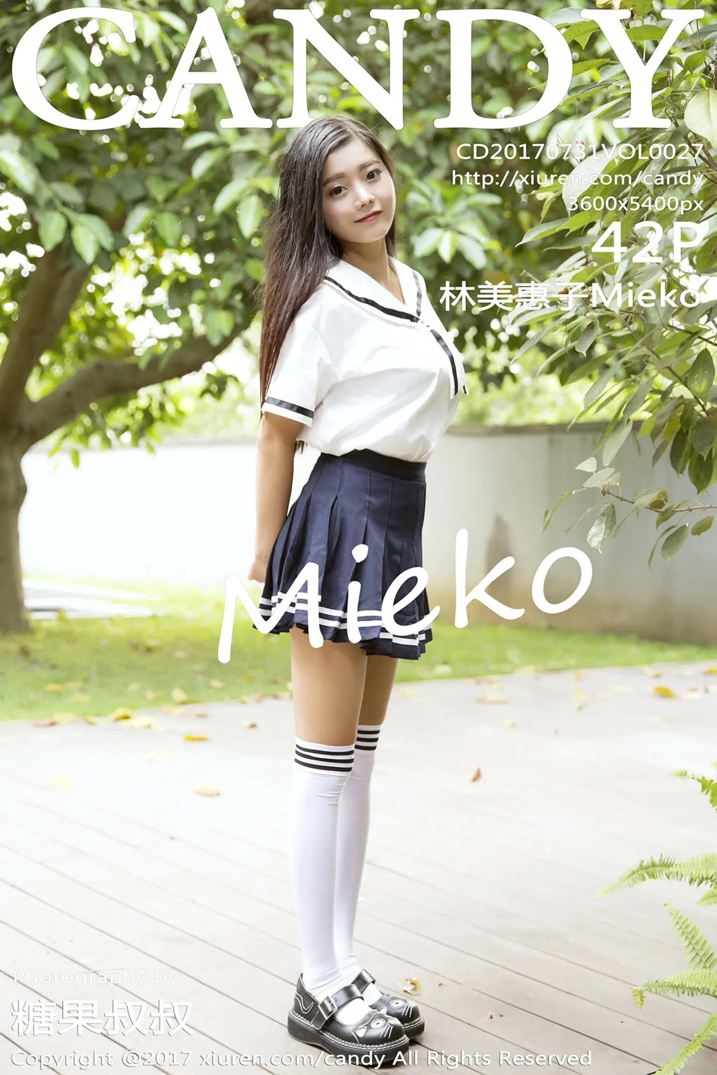 [Candy糖果画报]Vol.027_嫩模林美惠子Mieko清新学生装秀完美身材美胸丰臀写真42P-秀人网 - XiuRen.Xyz